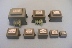 Potted transformers for PCB mounting